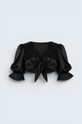 Satin Puff Sleeve Shirt