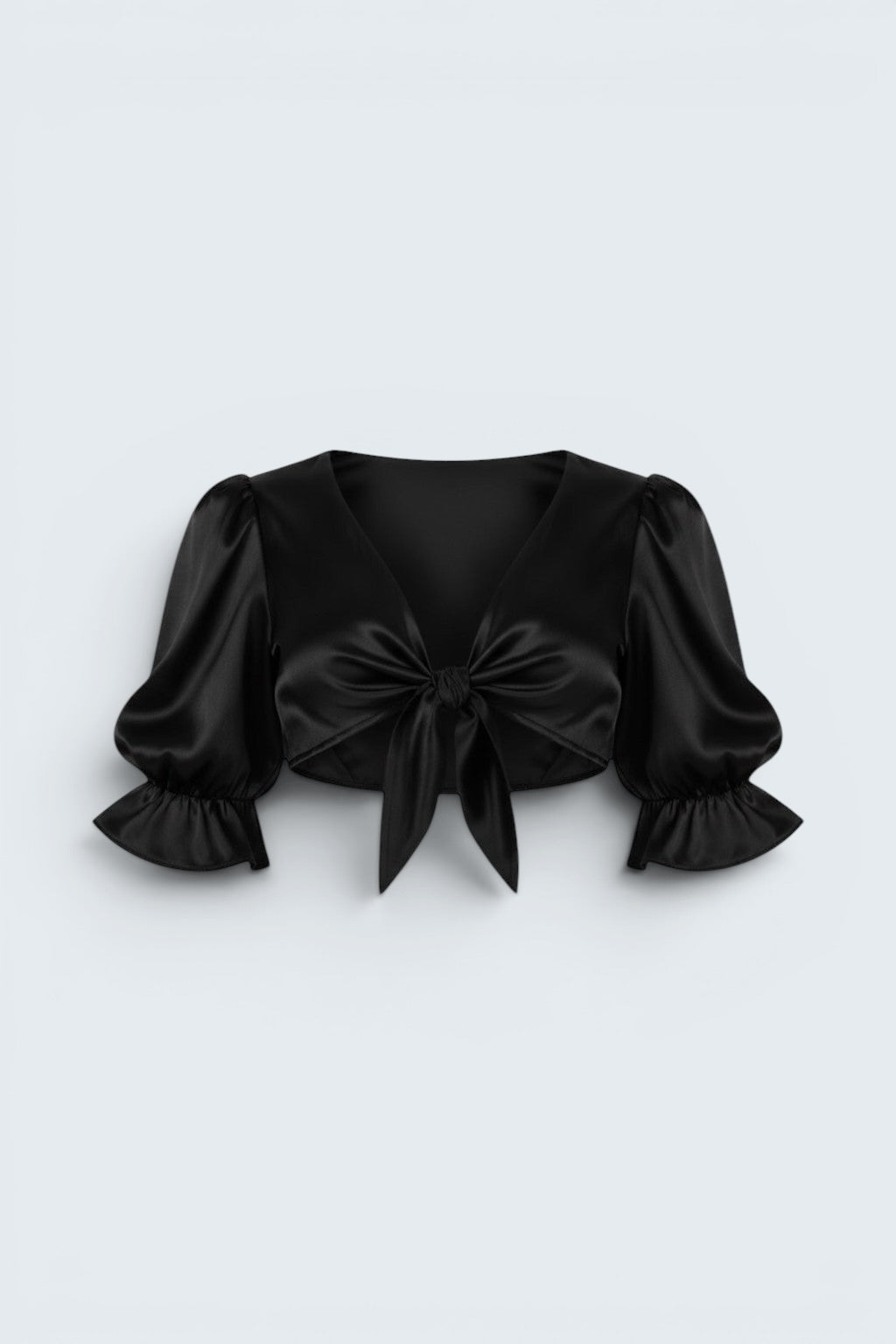 Satin Puff Sleeve Shirt