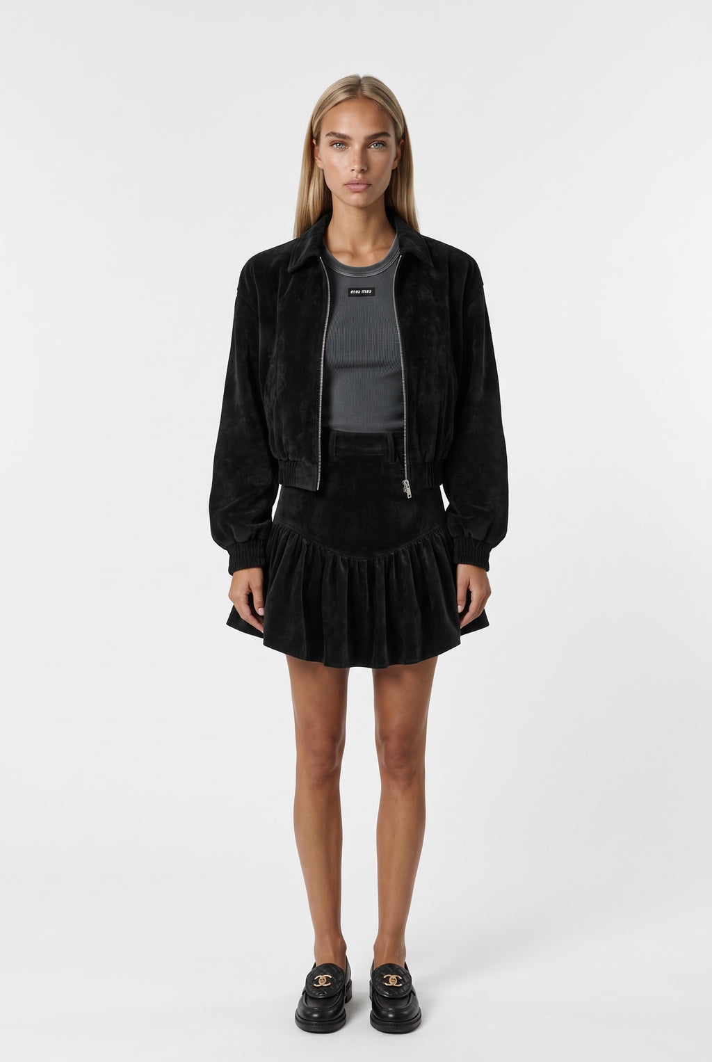 Suede Bomber Jacket
