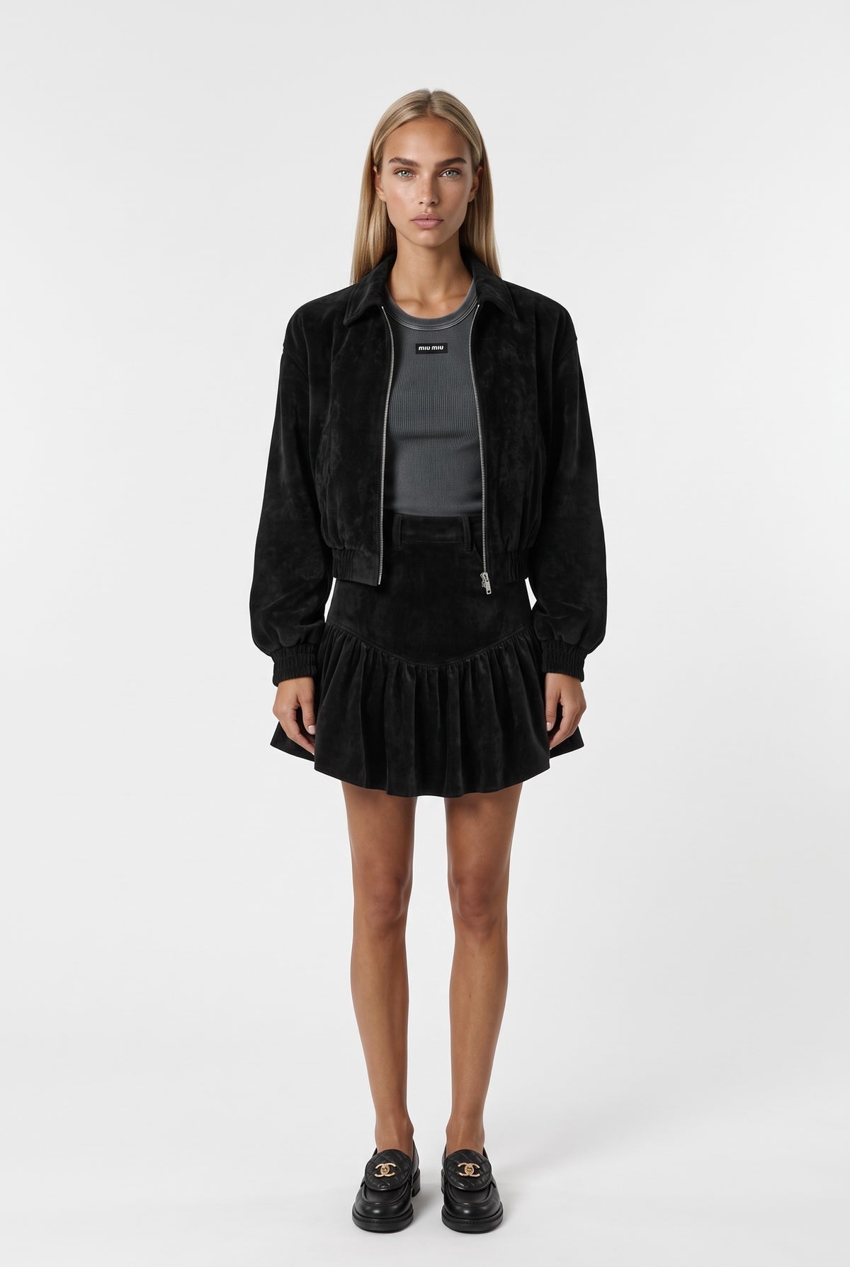 Suede Bomber Jacket