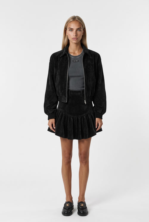 Suede Bomber Jacket