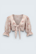 Shirt with Puff Sleeves Pink