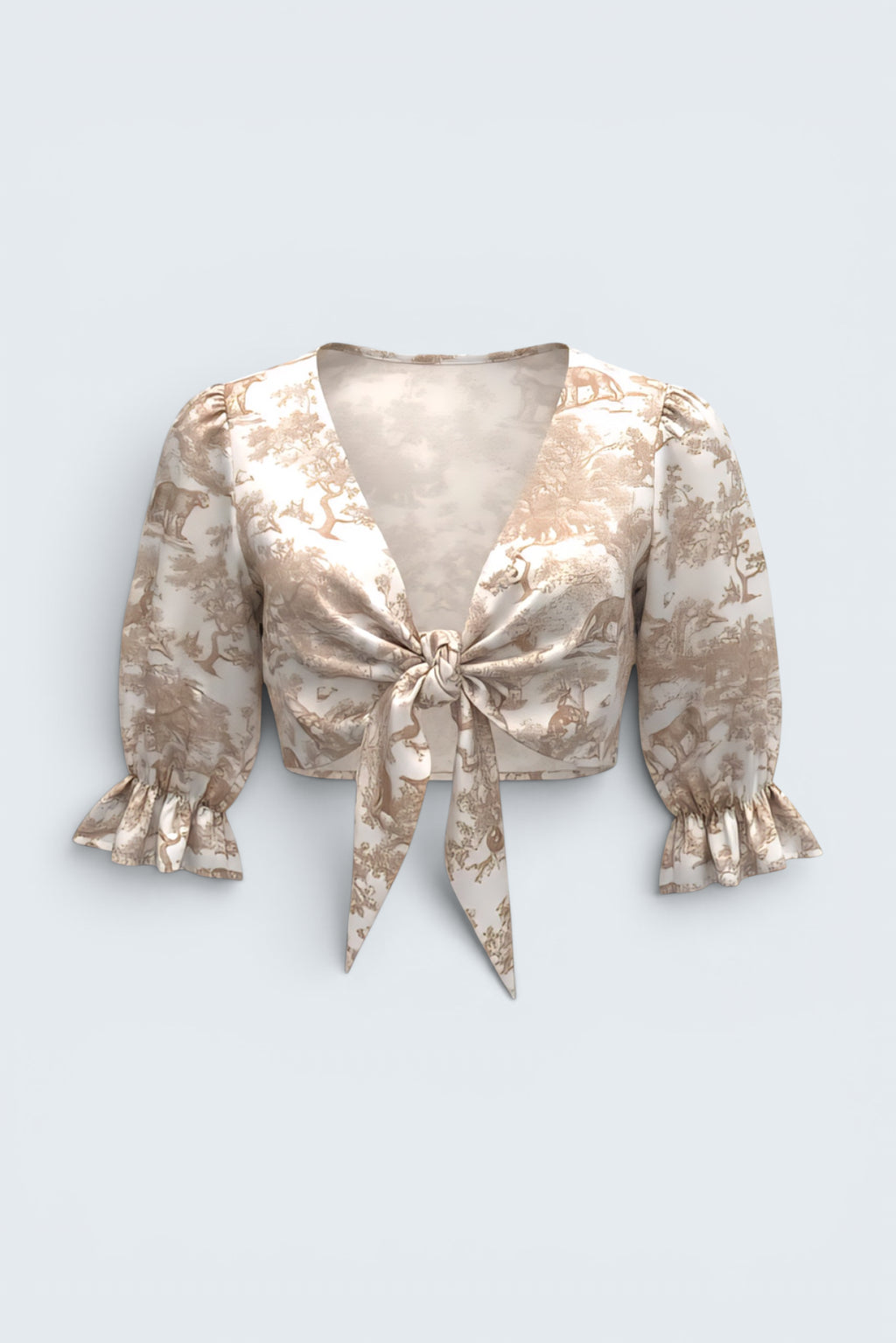 Shirt with Puff Sleeves J'ADORE Beige