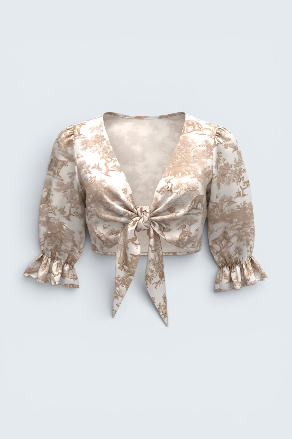 Shirt with Puff Sleeves J'ADORE Beige