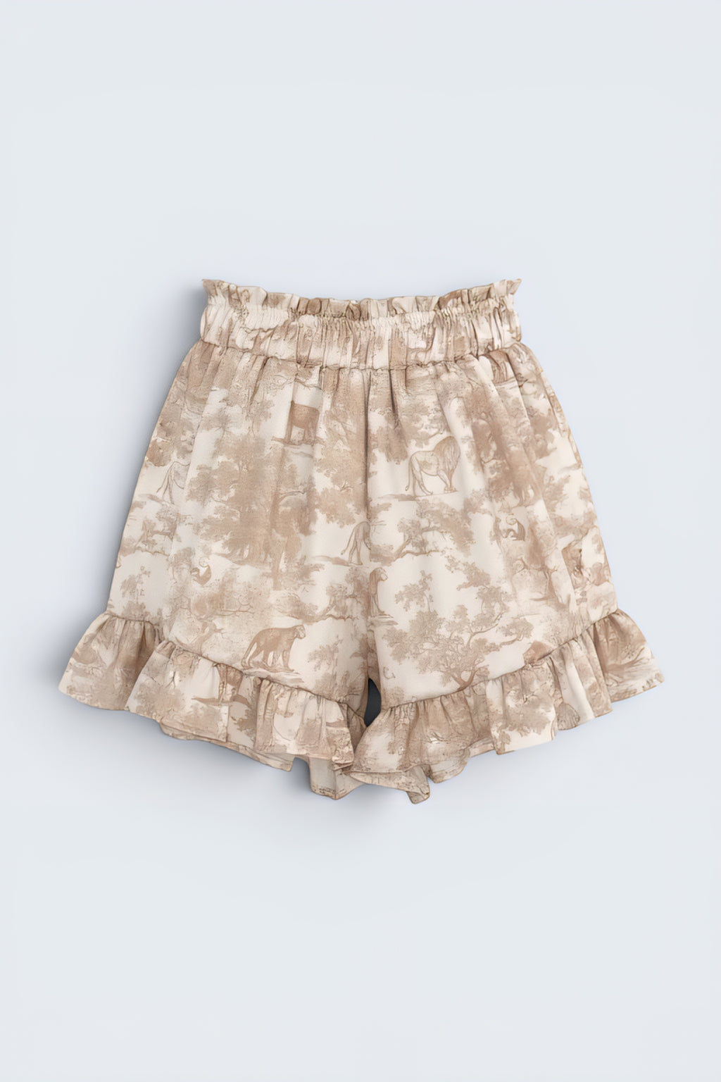 Flared Shorts with Ruffles J'ADORE Beige