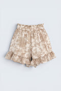 Flared Shorts with Ruffles J'ADORE Beige